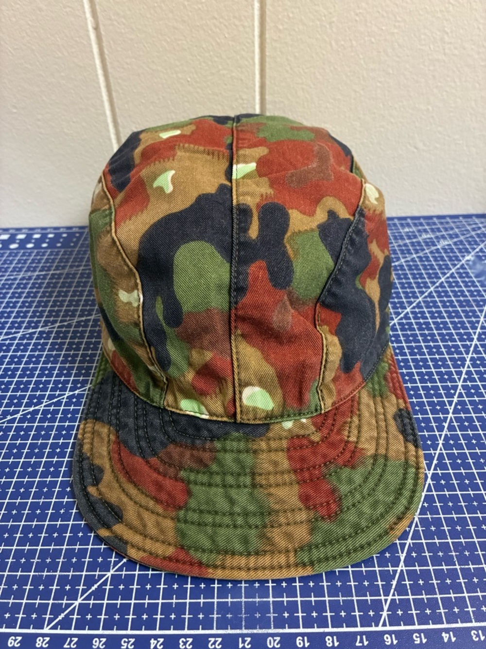 Swiss army military surplus alpenflage camo hat TAZ83